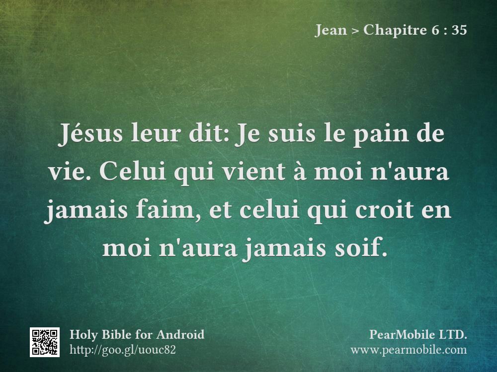 Jean, Chapitre 6:35